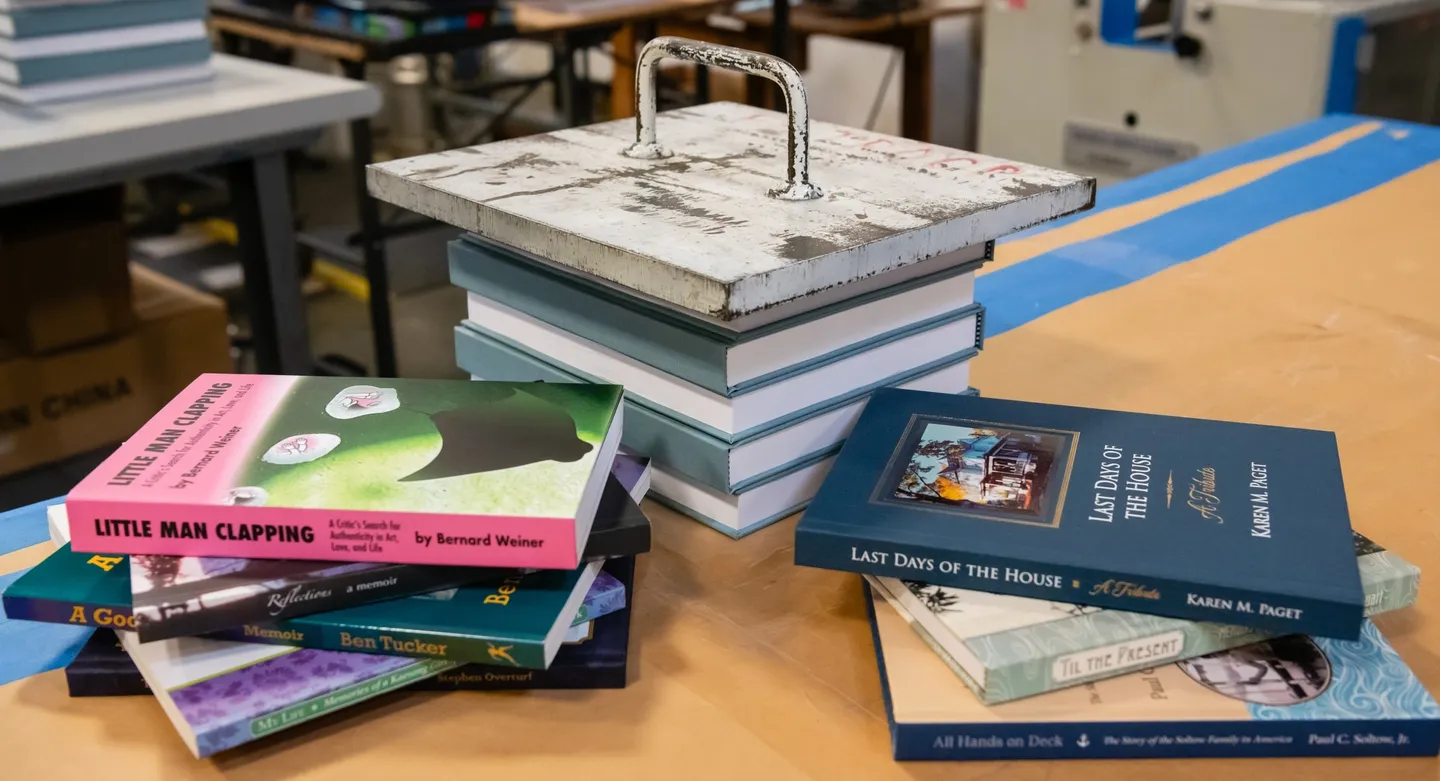 A stack of books on top of a table.
